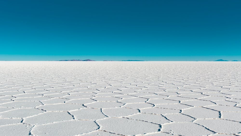 Vista di una distesa di ghiacciai